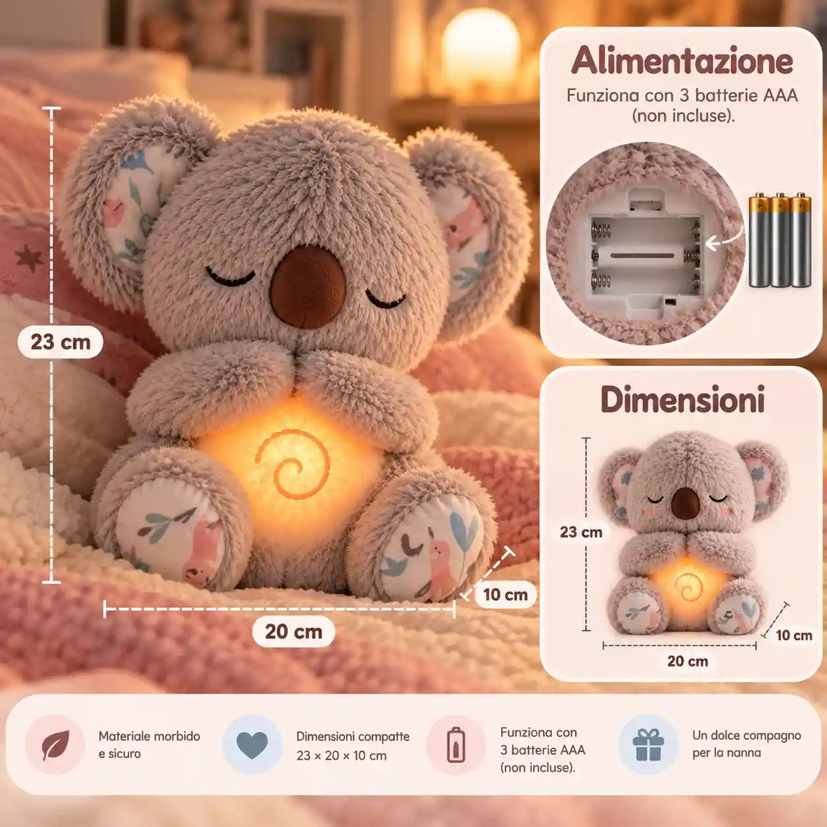 Milo Koala™ Il piccolo amico che resta accanto quando arriva la notte. 🌙